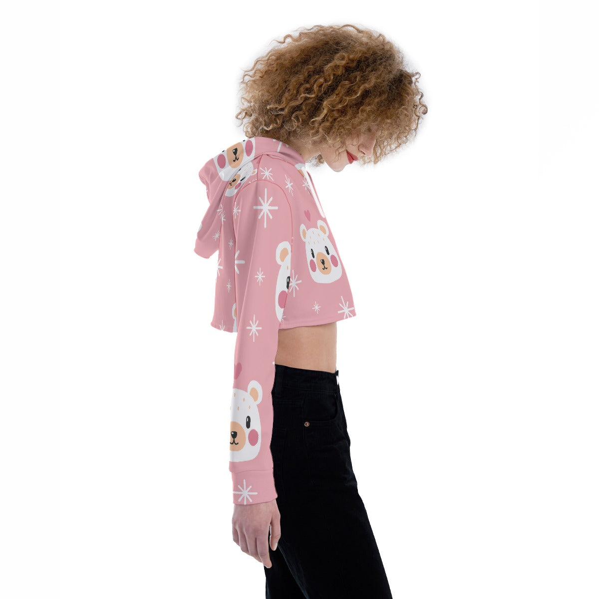 All-Over Print Women's Crop Top Hoodie