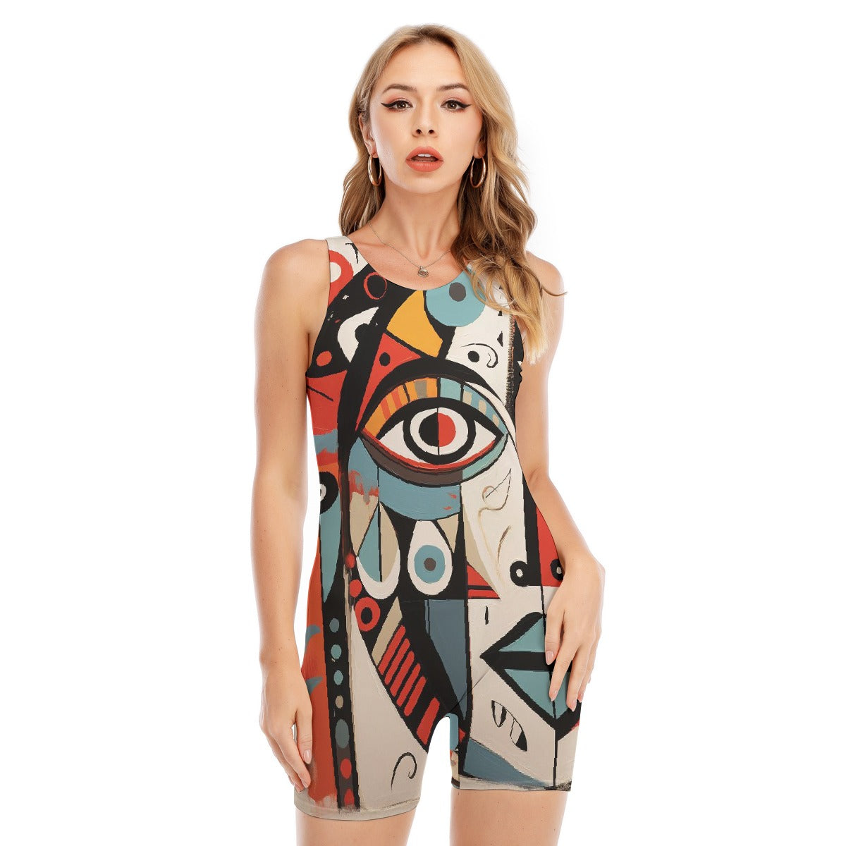 All-Over Print Women's Sleeveless One-piece Swimsuit