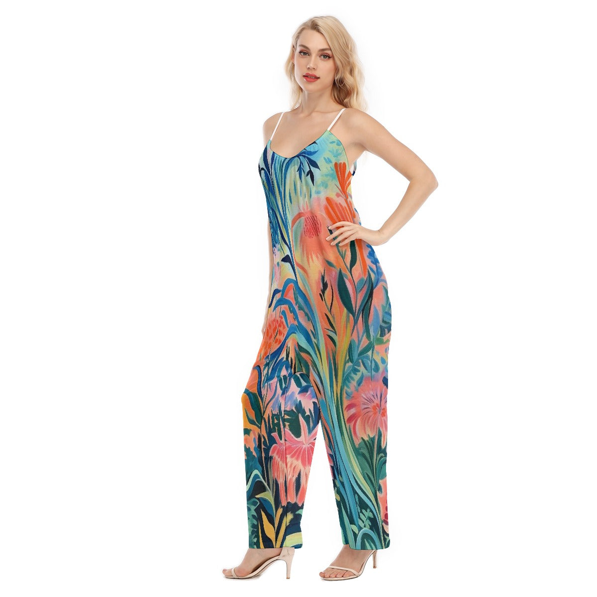 All-Over Print Women's Loose Cami Jumpsuit