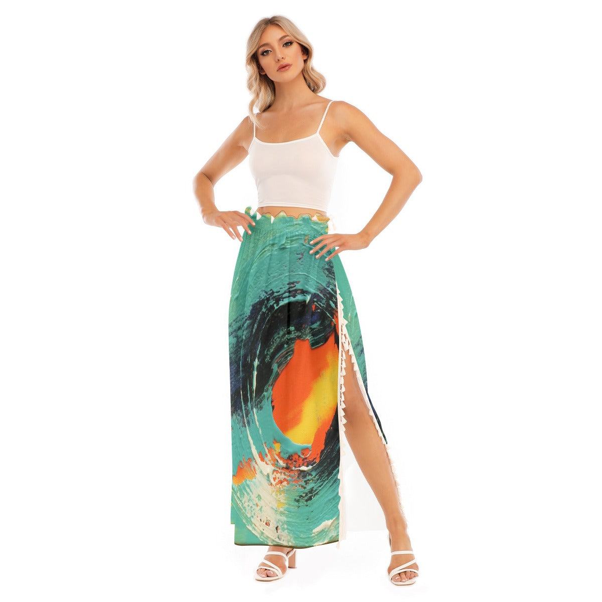 All-Over Print Women's Side Split Skirt