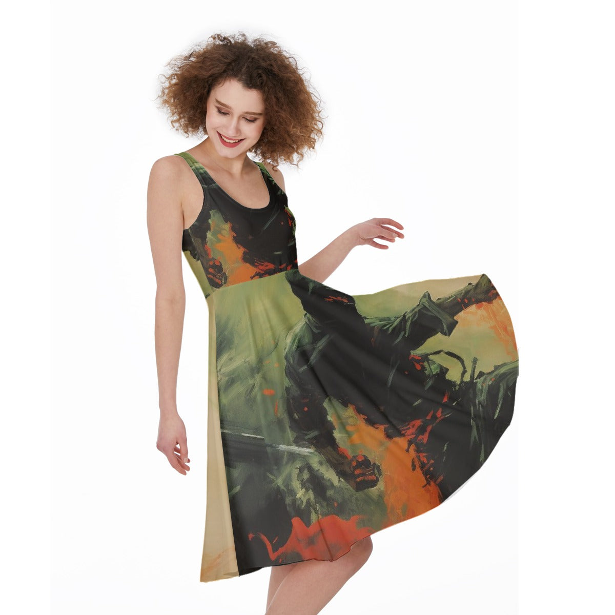 All-Over Print Women's Sleeveless Dress