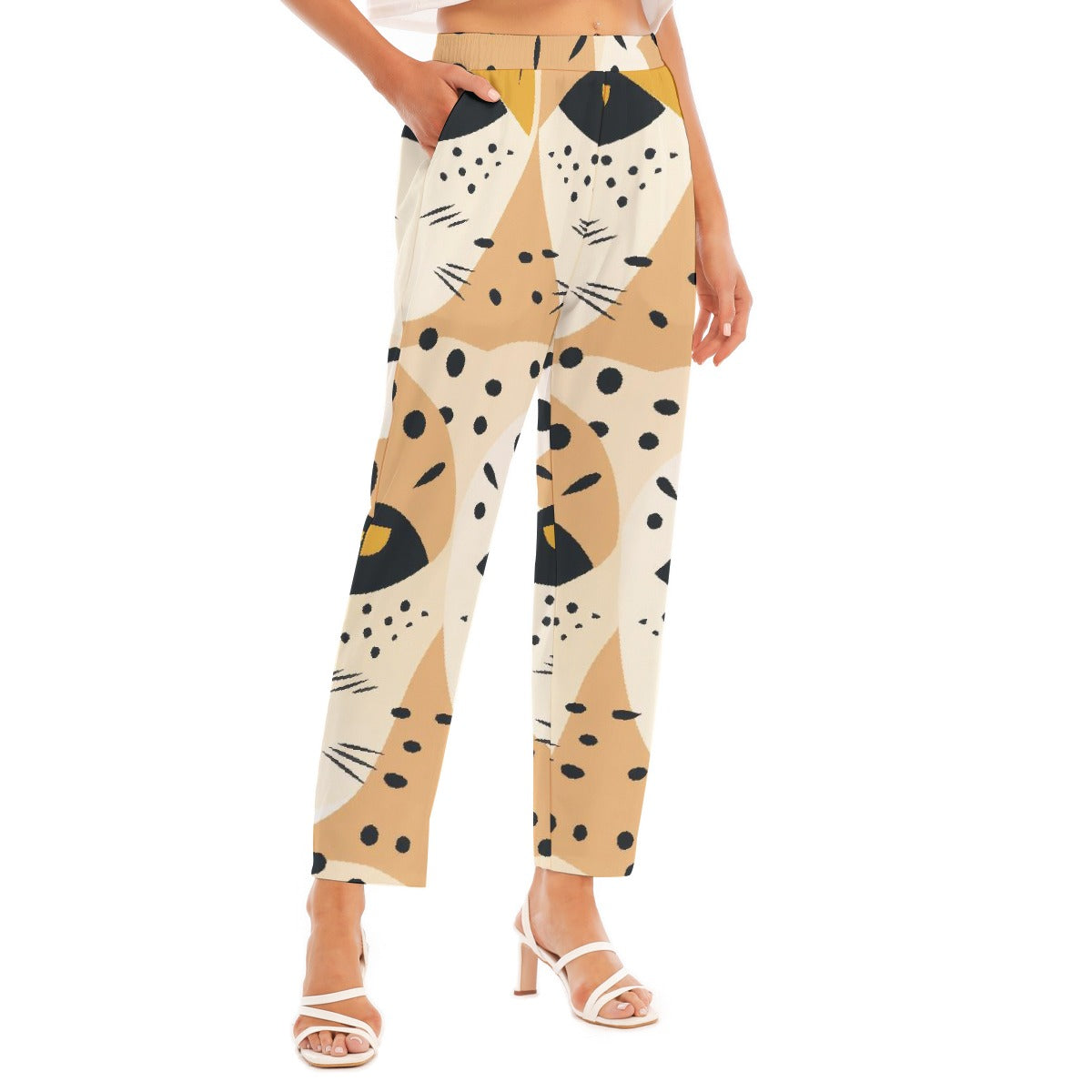 All-Over Print Women's Loose Straight-leg Pants