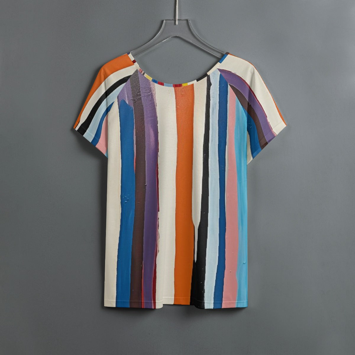 All-Over Print Women's Round Neck T-shirt With Raglan Sleeve