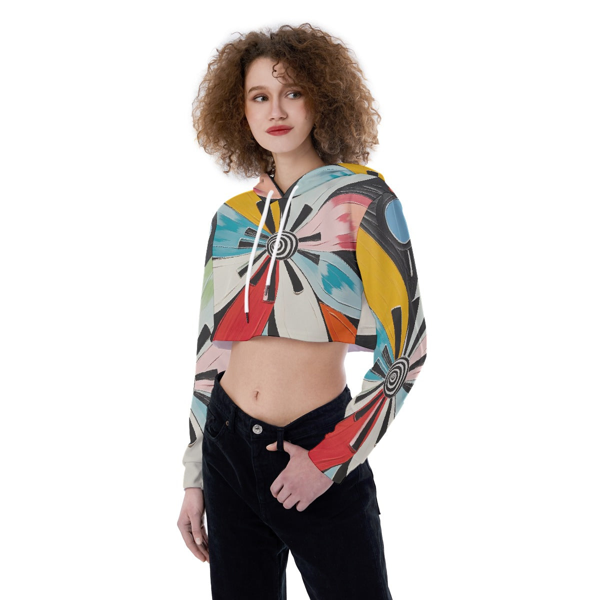All-Over Print Women's Crop Top Hoodie