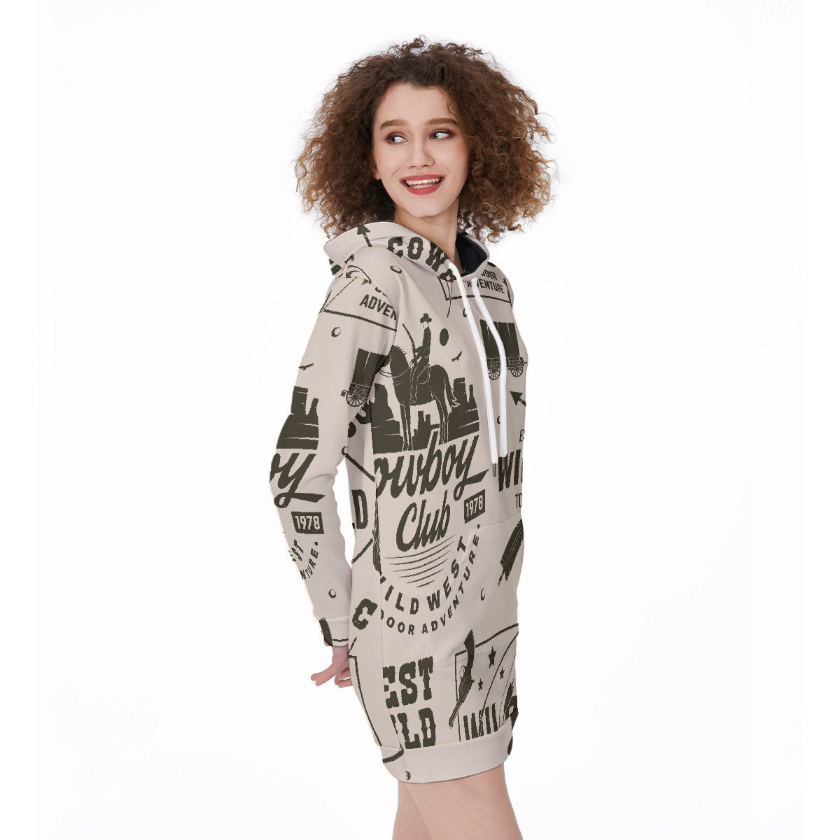 All-Over Print Women's Long Hoodie