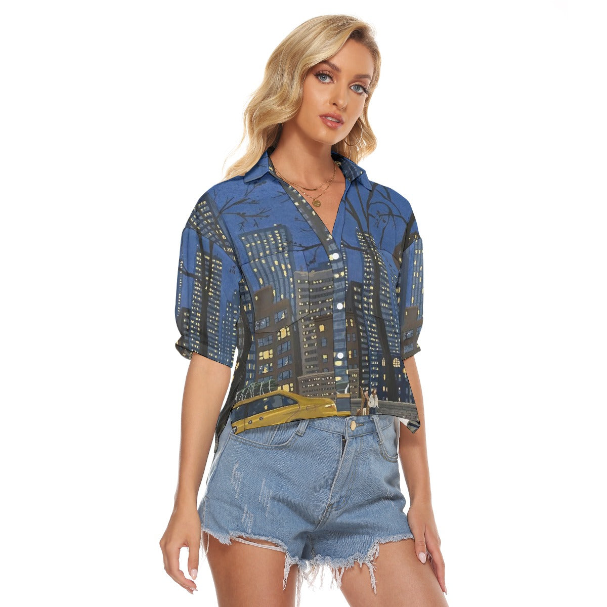 All-Over Print Women's V-neck Shirts
