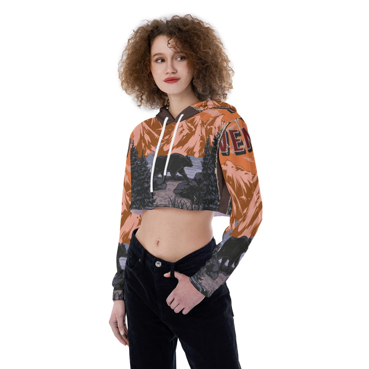 All-Over Print Women's Crop Top Hoodie