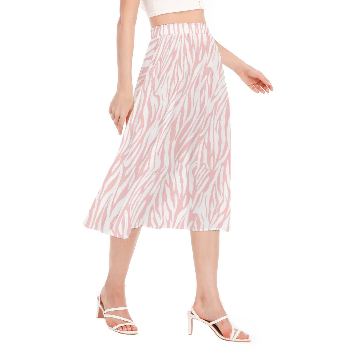 All-Over Print Women's Long Section Chiffon Skirt