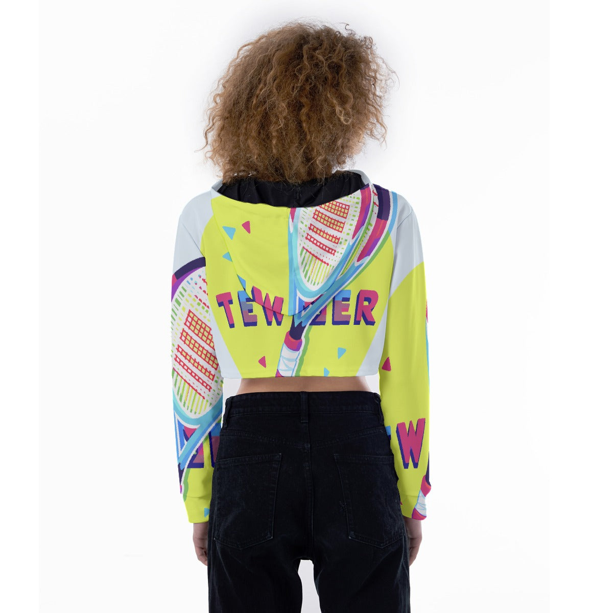 All-Over Print Women's Crop Top Hoodie