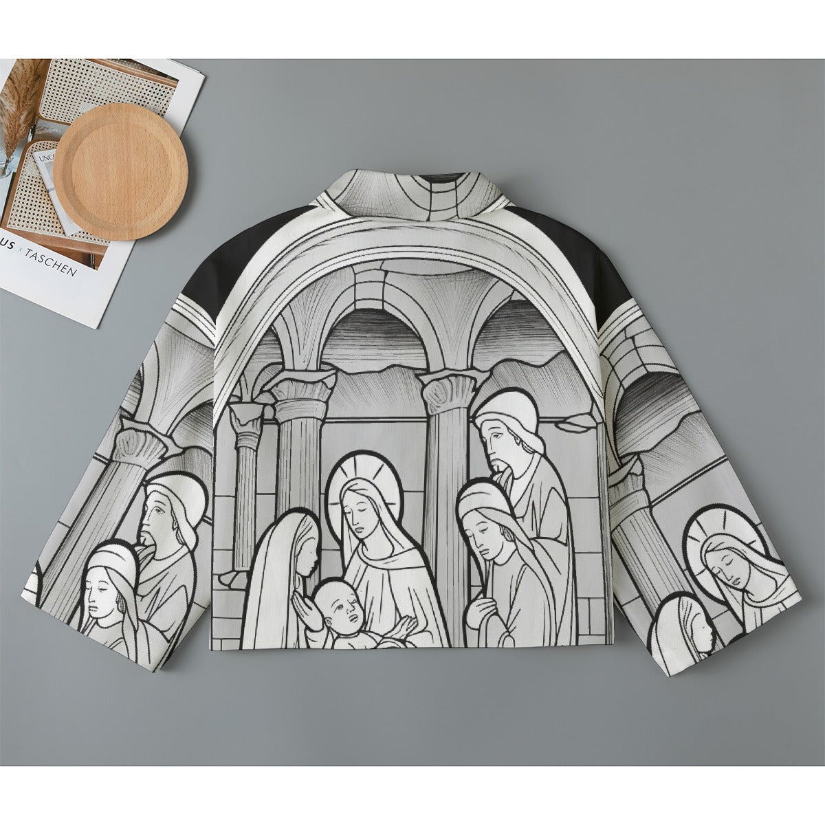 All-Over Print Women's Cropped Jacket | 245GSM Cotton