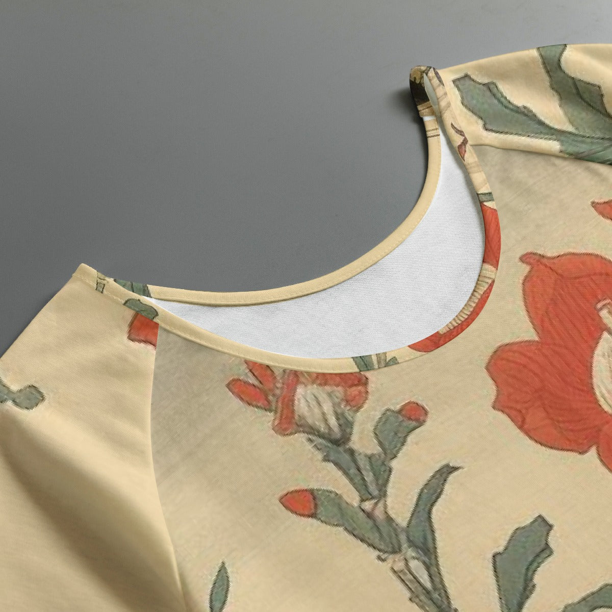 All-Over Print Women's Round Neck T-shirt With Raglan Sleeve