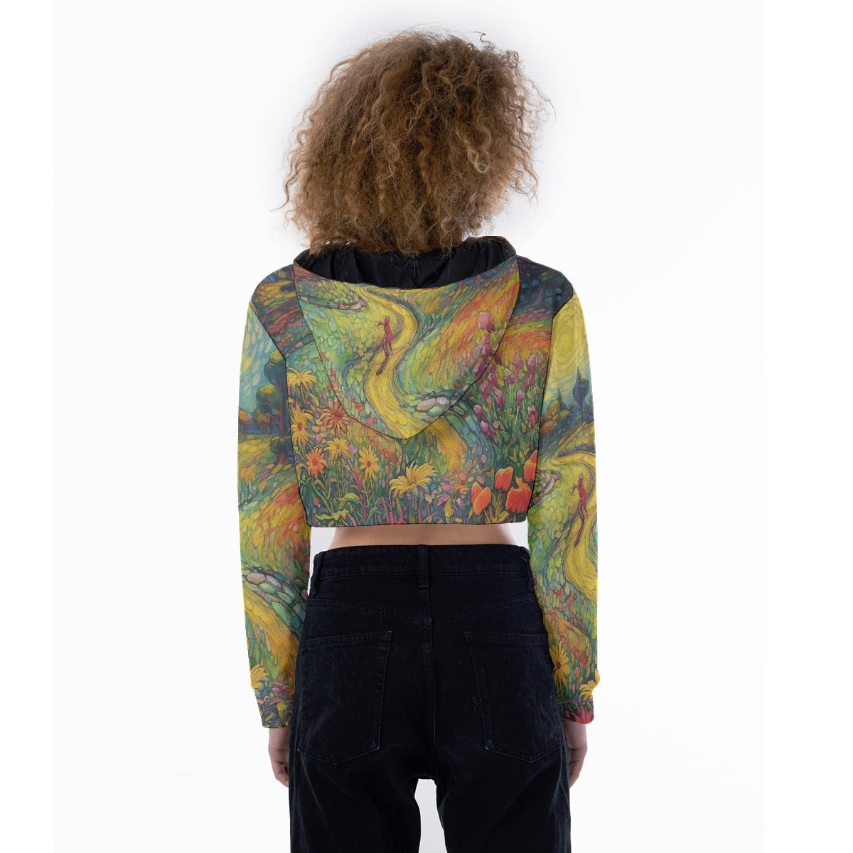 All-Over Print Women's Crop Top Hoodie