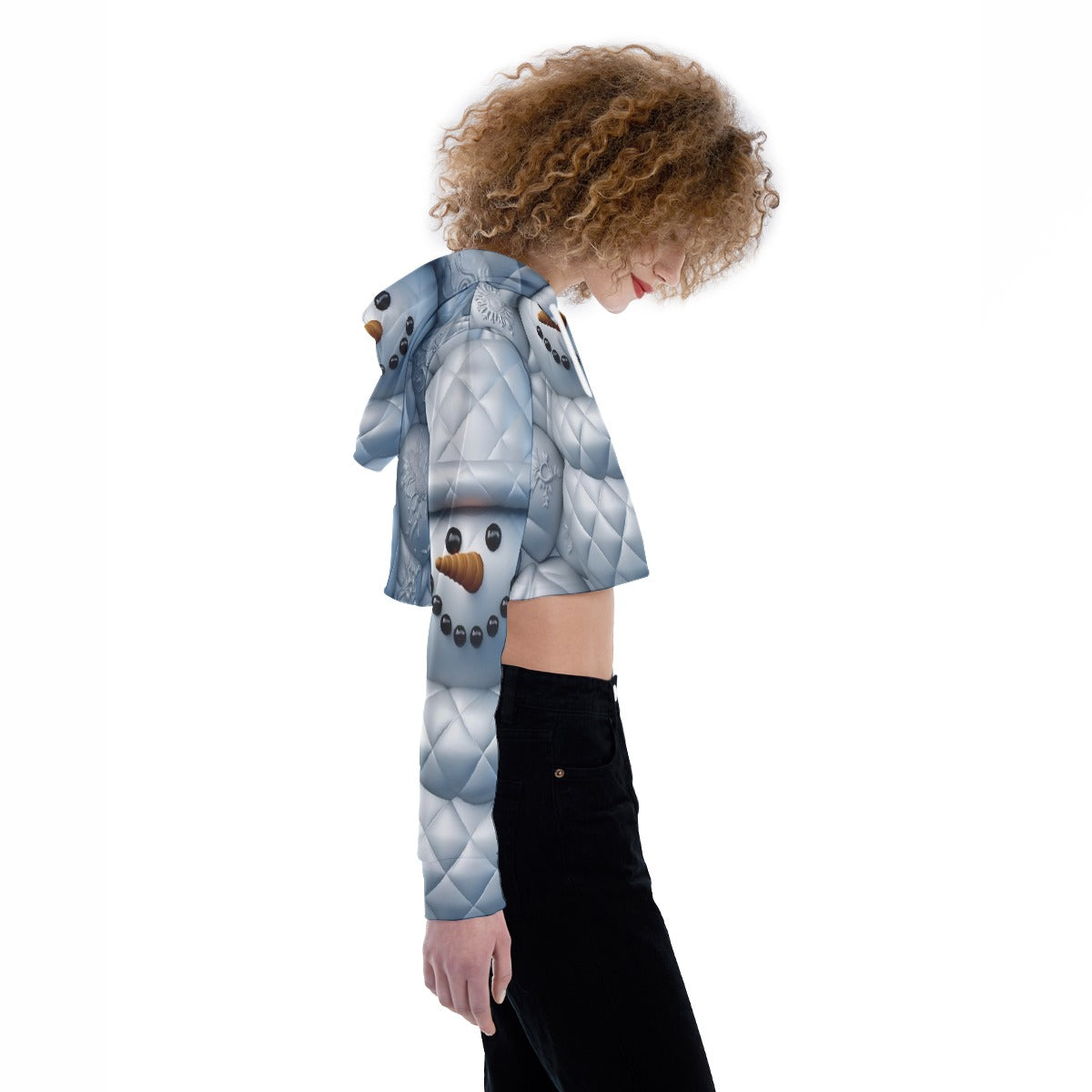 All-Over Print Women's Crop Top Hoodie