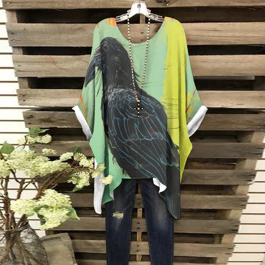 All-Over Print Women's Bat Sleeve Shirt