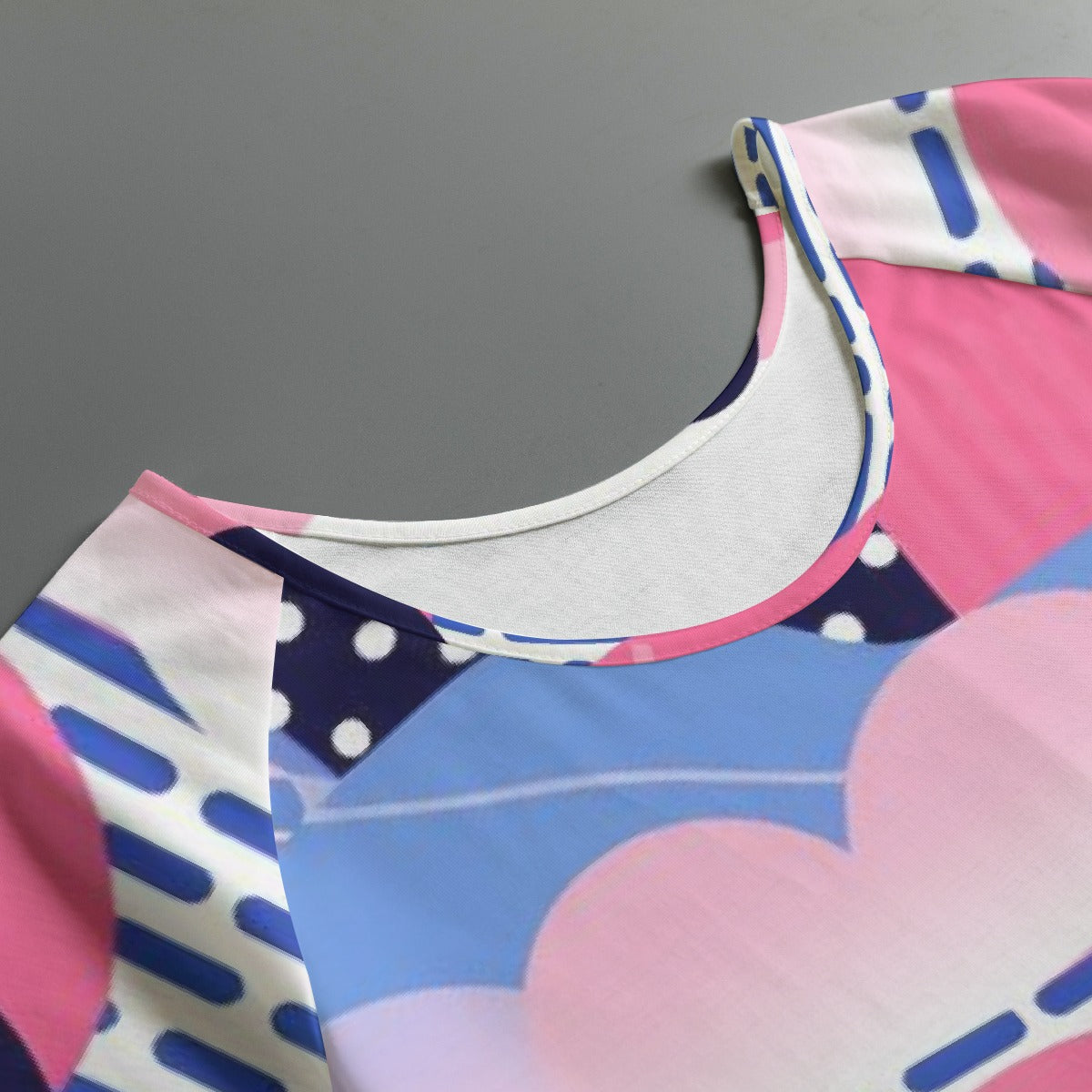 All-Over Print Women's Round Neck T-shirt With Raglan Sleeve