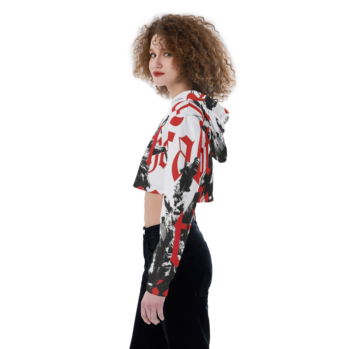 All-Over Print Women's Crop Top Hoodie