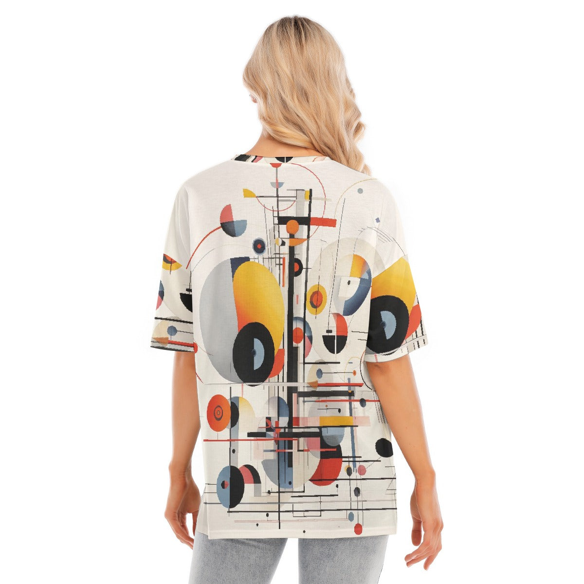 All-Over Print Women's Short Sleeves T-shirt With Hem Split