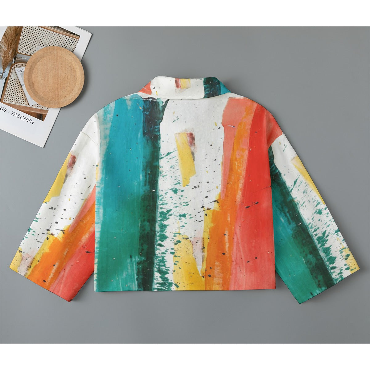 All-Over Print Women's Cropped Jacket | 245GSM Cotton