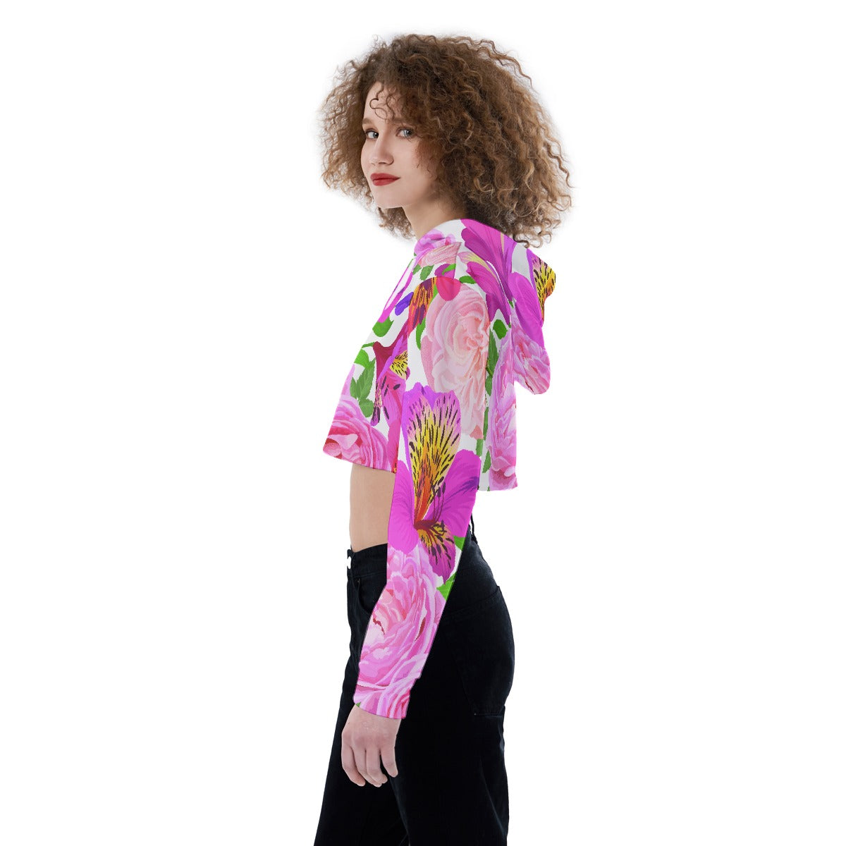 All-Over Print Women's Crop Top Hoodie