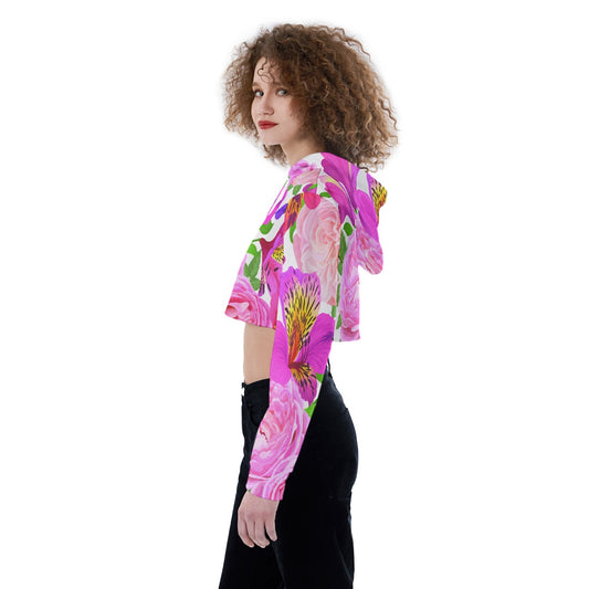 All-Over Print Women's Crop Top Hoodie