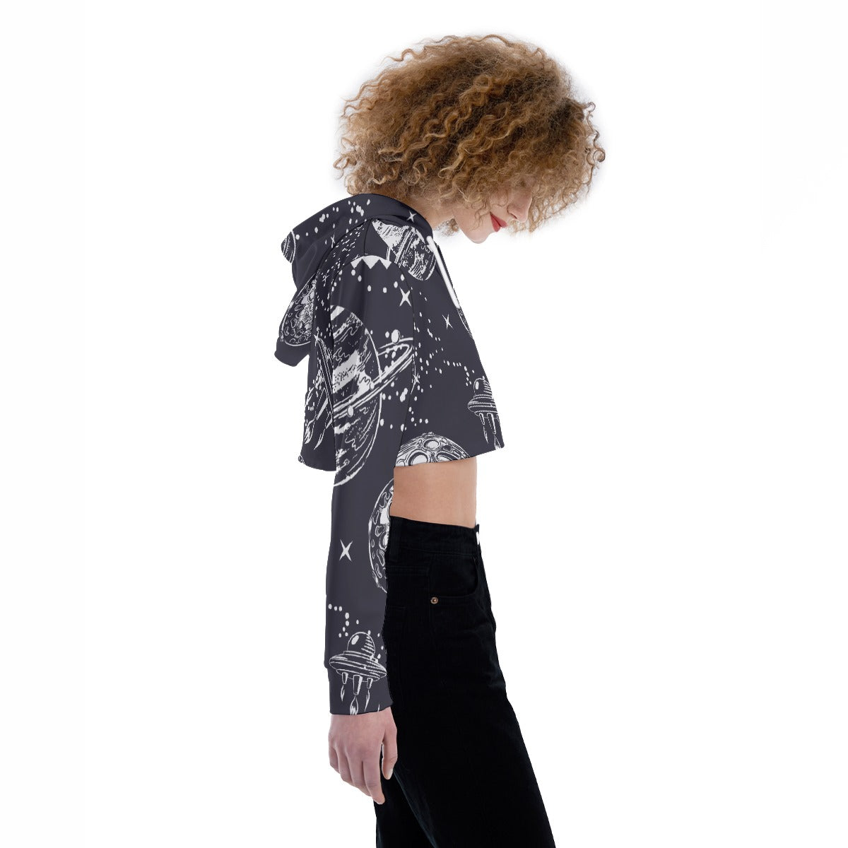 All-Over Print Women's Crop Top Hoodie