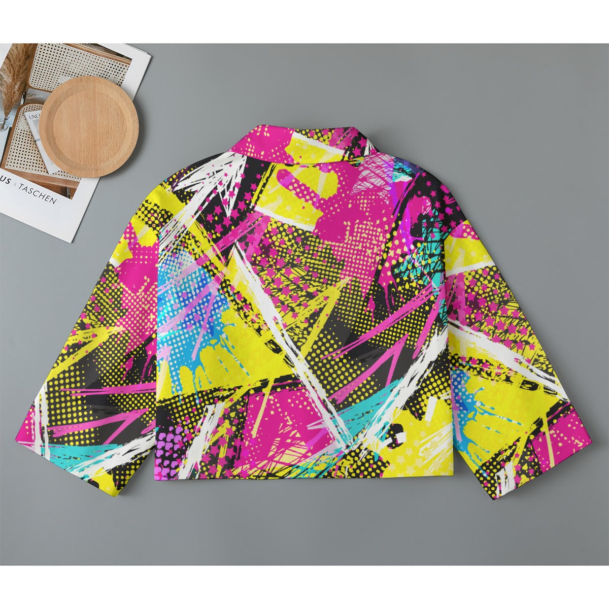 All-Over Print Women's Cropped Jacket | 245GSM Cotton
