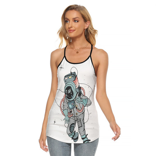 All-Over Print Women's Criss-Cross Open Back Tank Top
