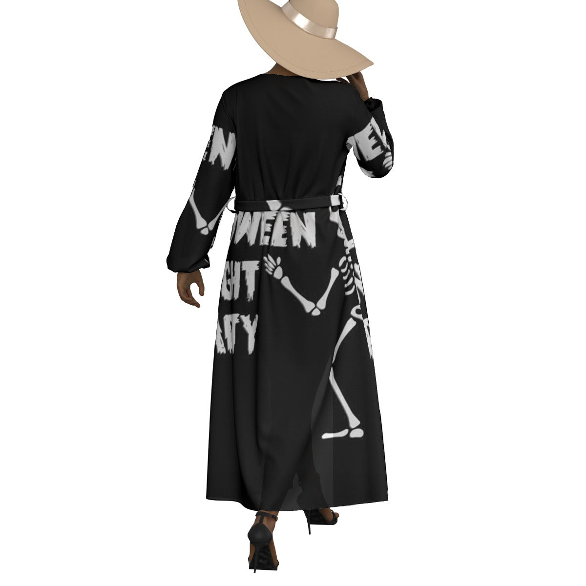 All-Over Print Women's Lace-up Chiffon Robe