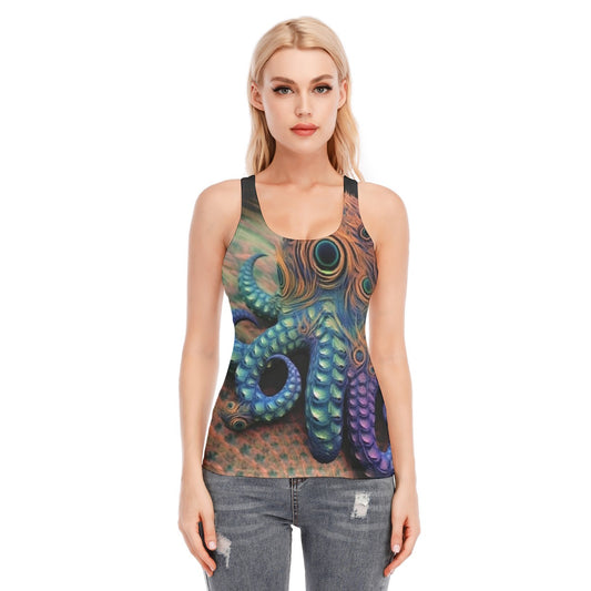 All-Over Print Women's Racer Vest | 190GSM Cotton