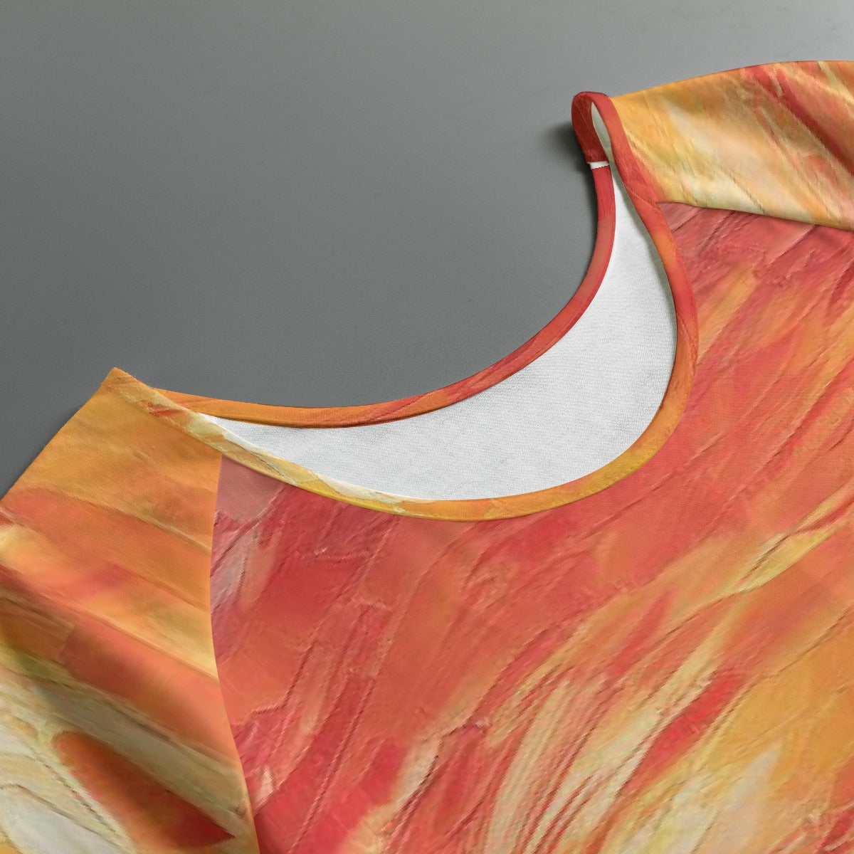 All-Over Print Women's Round Neck T-shirt With Raglan Sleeve
