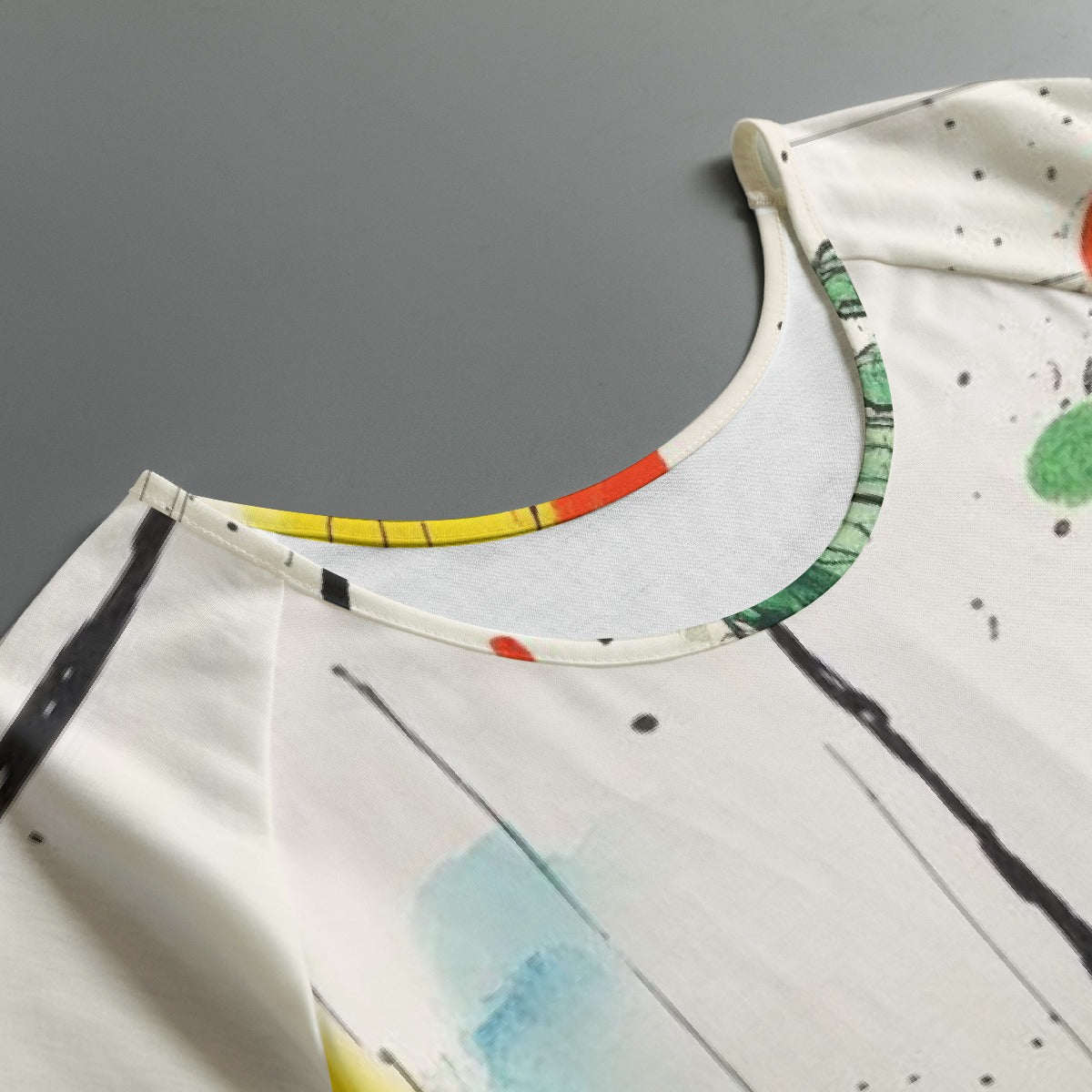 All-Over Print Women's Round Neck T-shirt With Raglan Sleeve