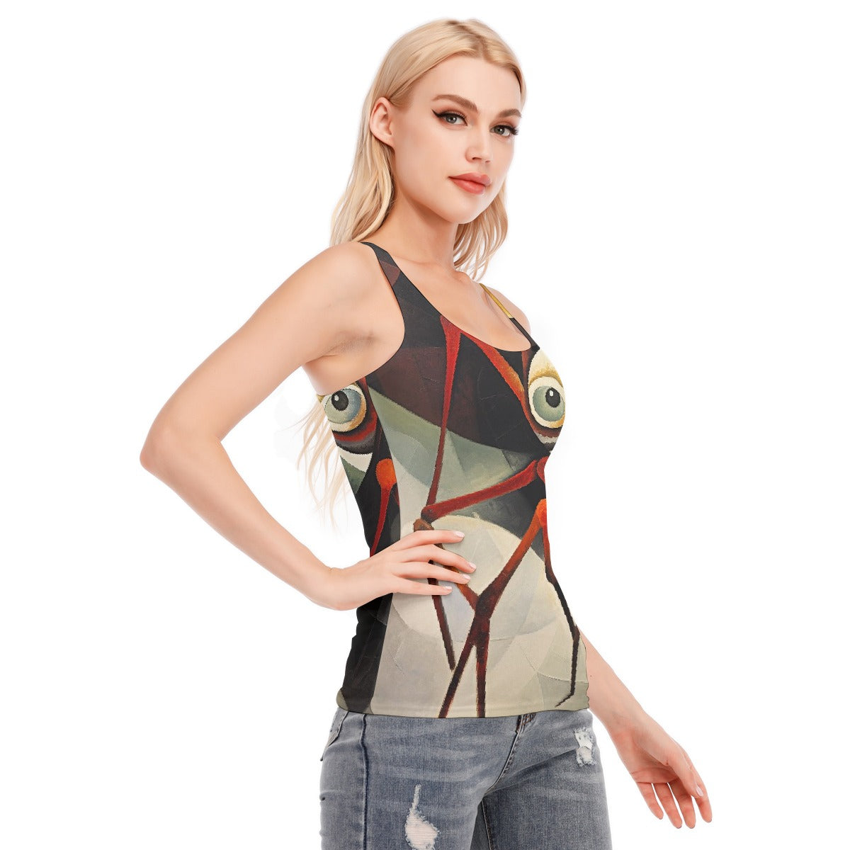 All-Over Print Women's Racer Vest | 190GSM Cotton
