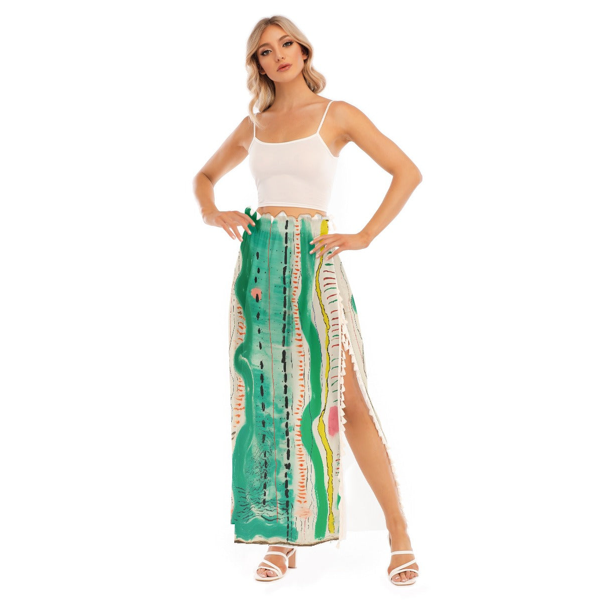 All-Over Print Women's Side Split Skirt