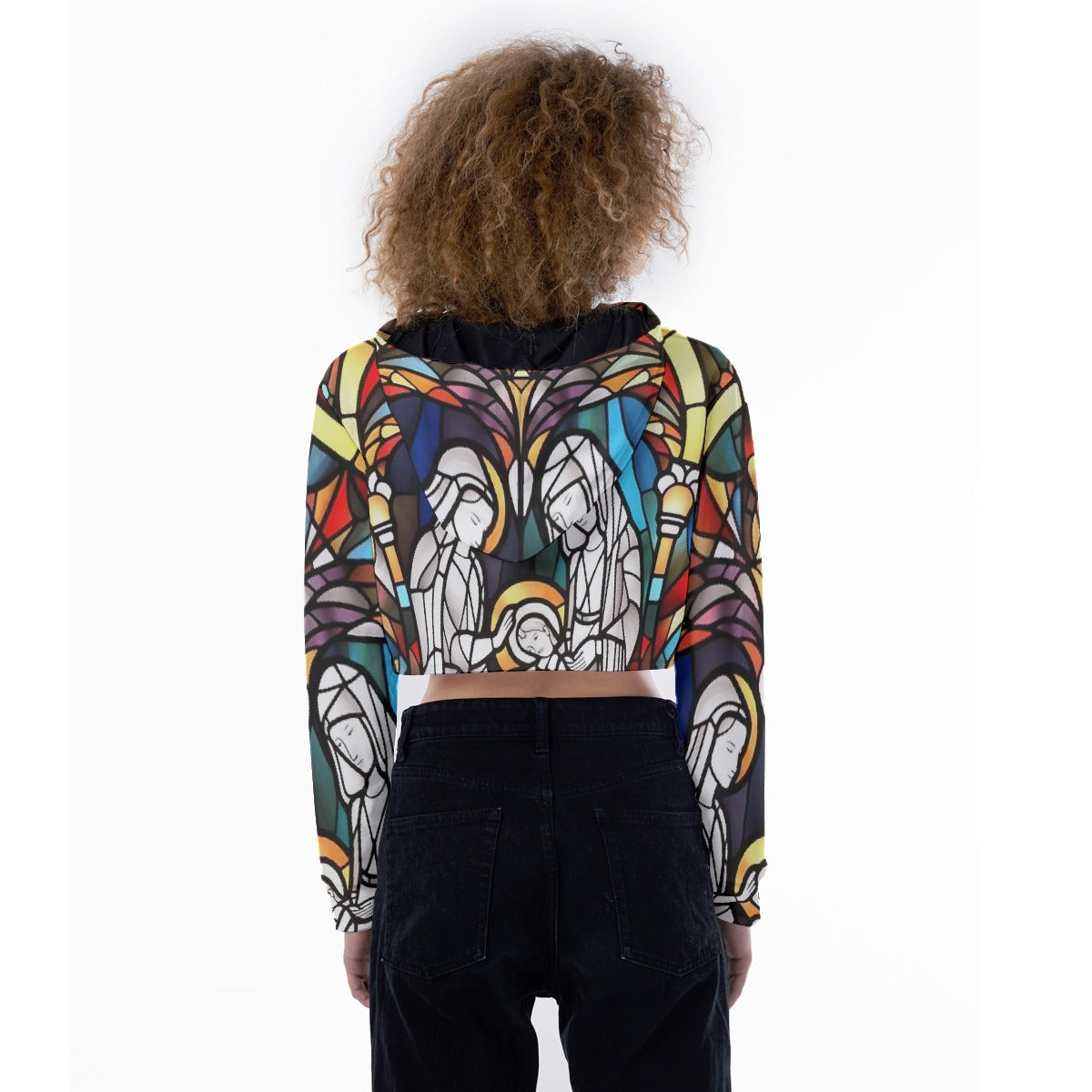 All-Over Print Women's Crop Top Hoodie