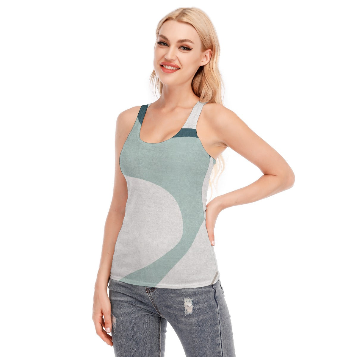 All-Over Print Women's Racer Vest | 190GSM Cotton