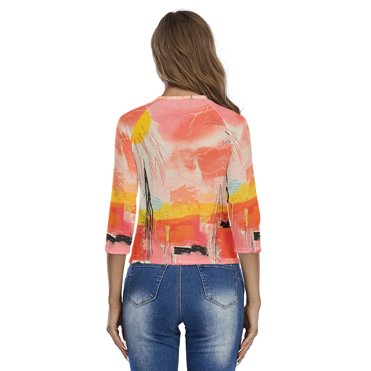 All-Over Print Women's Raglan Sleeves T-shirts