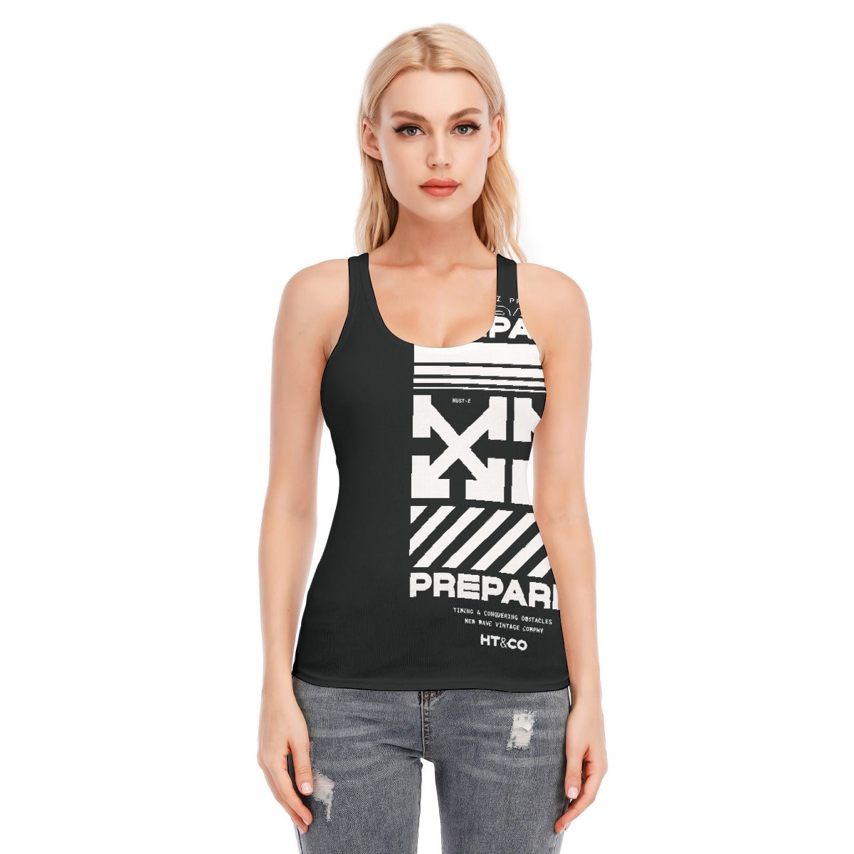 All-Over Print Women's Racer Vest | 190GSM Cotton
