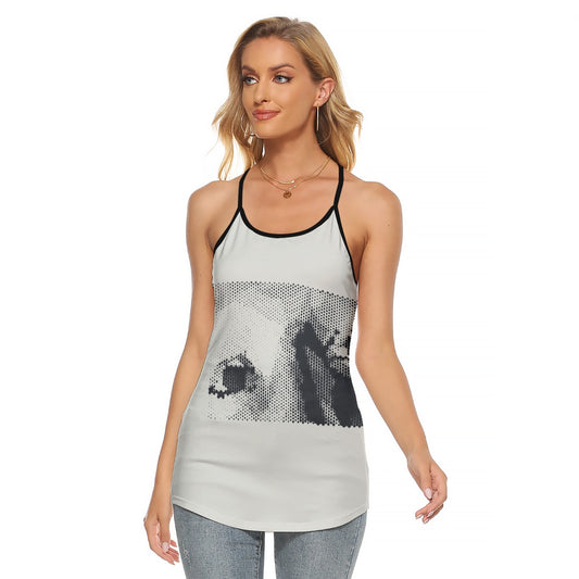 All-Over Print Women's Criss-Cross Open Back Tank Top