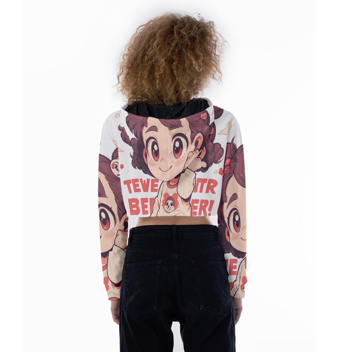 All-Over Print Women's Crop Top Hoodie