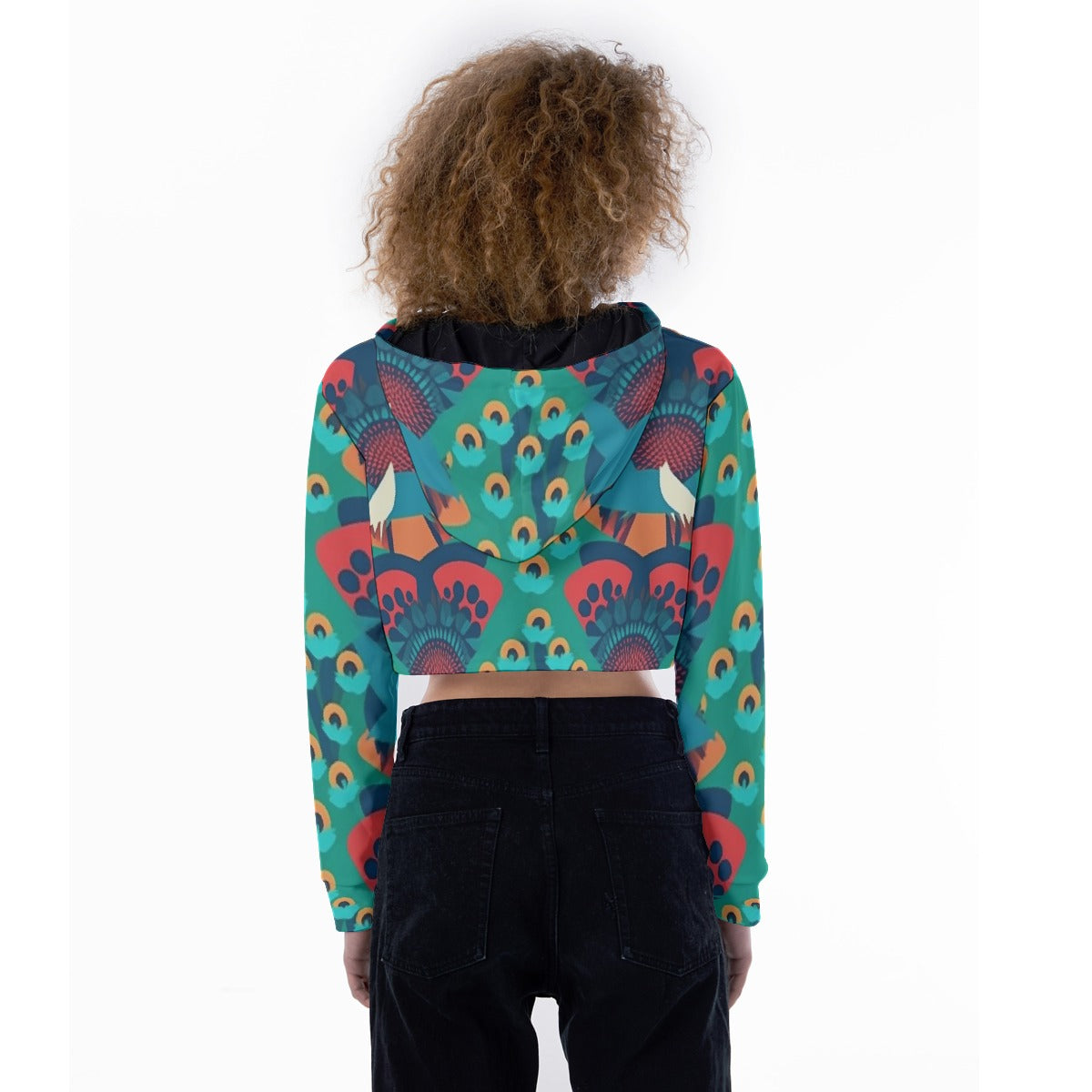 All-Over Print Women's Crop Top Hoodie