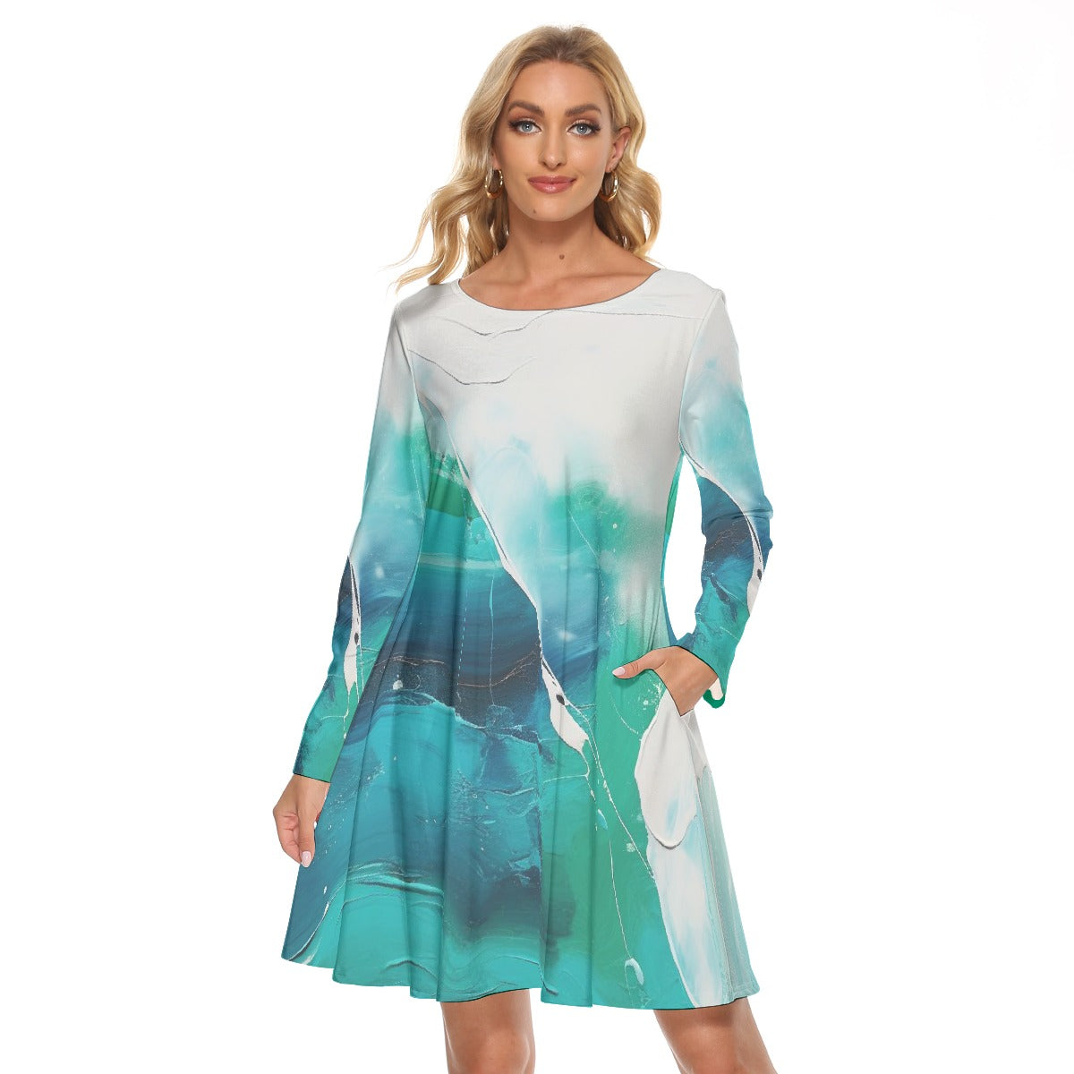 All-Over Print Women's Crew Neck Dress