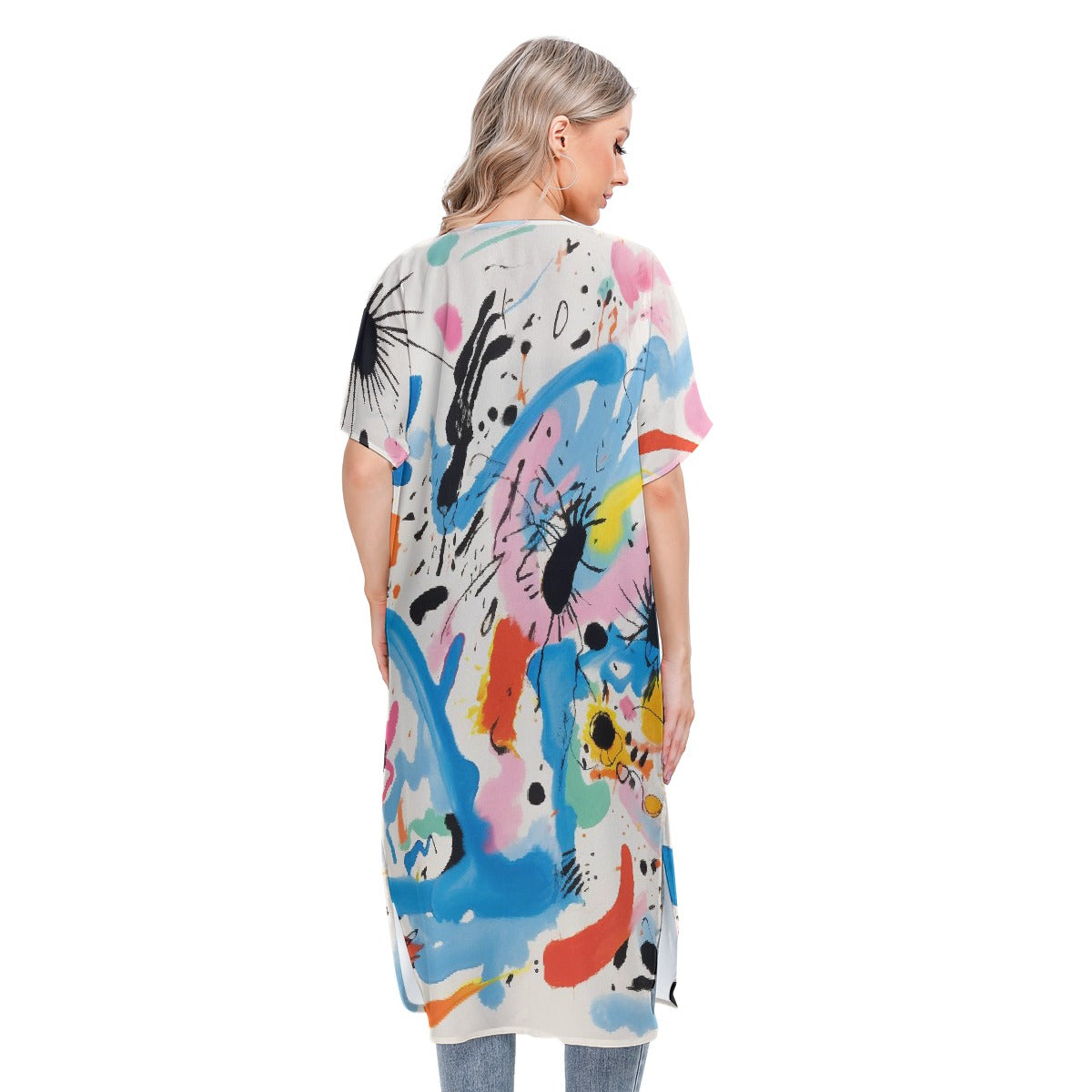 All-Over Print Women's Short Sleeve Cardigan