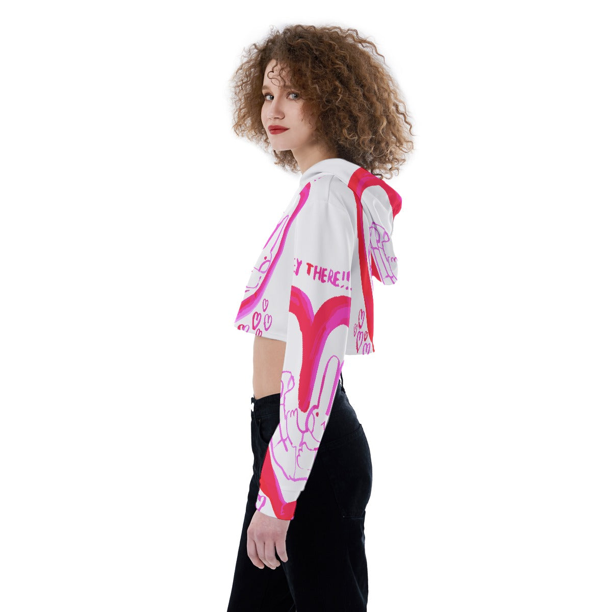 All-Over Print Women's Crop Top Hoodie