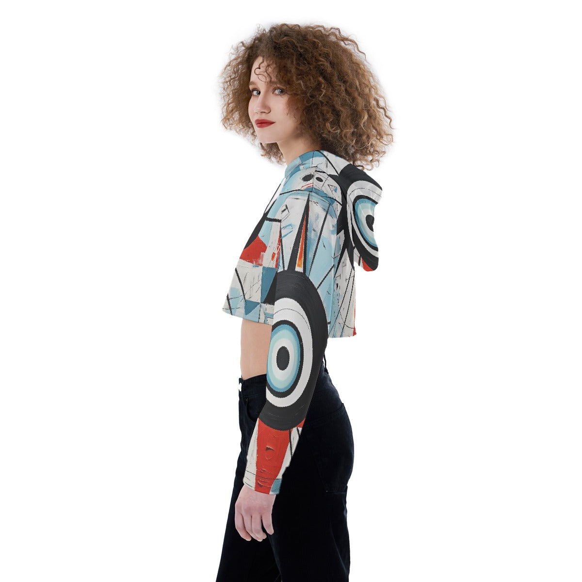 All-Over Print Women's Crop Top Hoodie