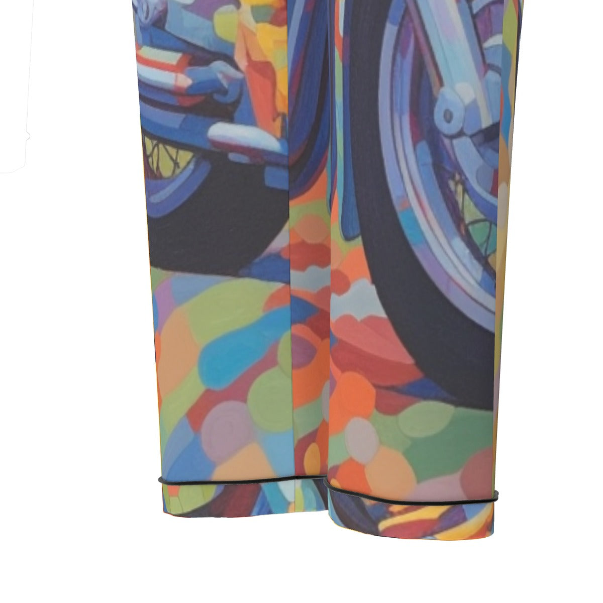 All-Over Print Women's Long Sleeve Pajama Set With Black Contrast Piping