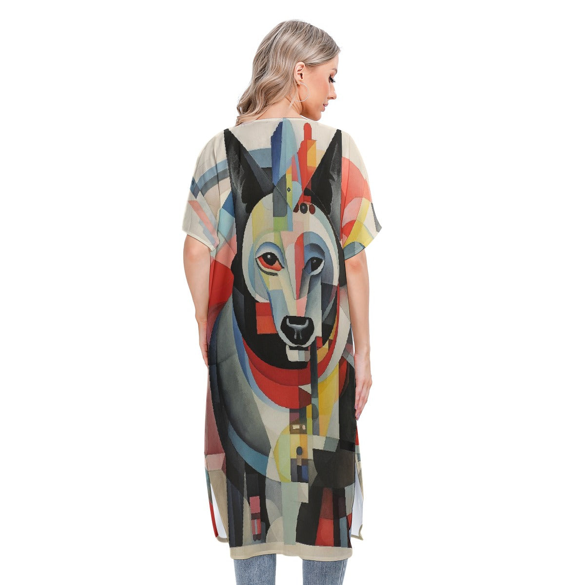 All-Over Print Women's Short Sleeve Cardigan