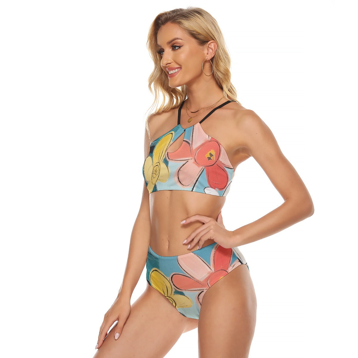 All-Over Print Women's Cami Keyhole One-piece Swimsuit