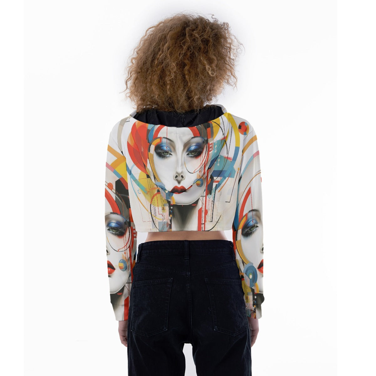 All-Over Print Women's Crop Top Hoodie