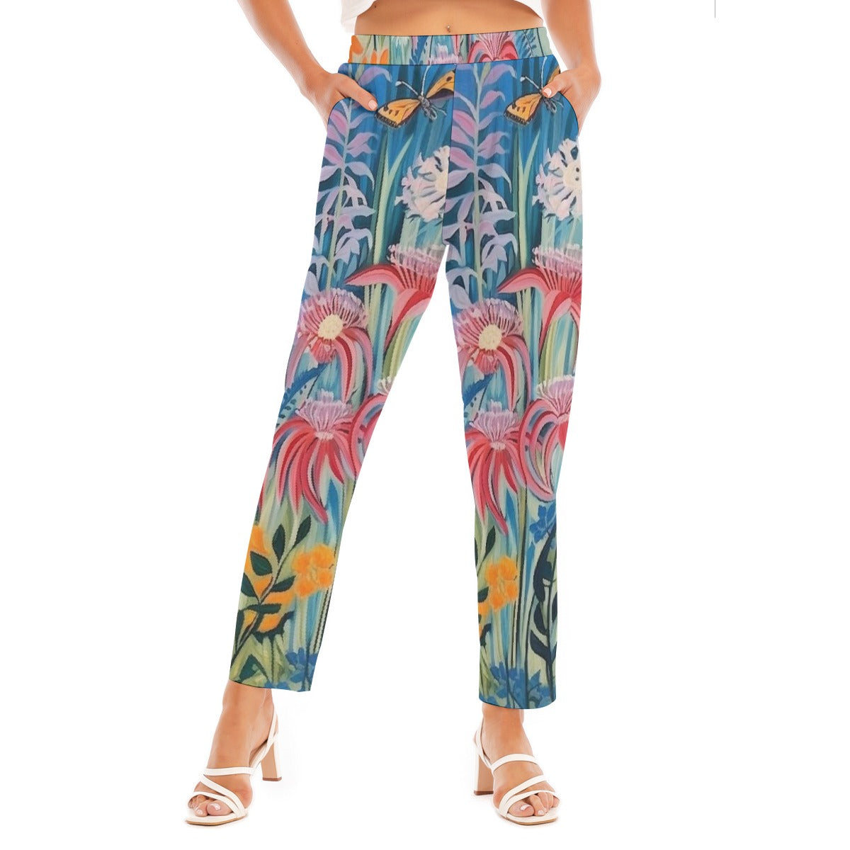 All-Over Print Women's Loose Straight-leg Pants