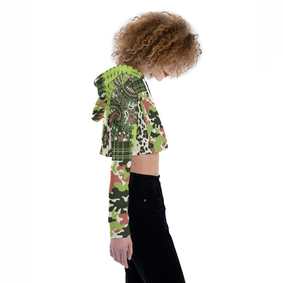 All-Over Print Women's Crop Top Hoodie